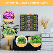 72 Pockets Wall Hanging Planter Planting Grow Bag Vertical Garden Vegetable Flower Black V324-CS-GD72POBK