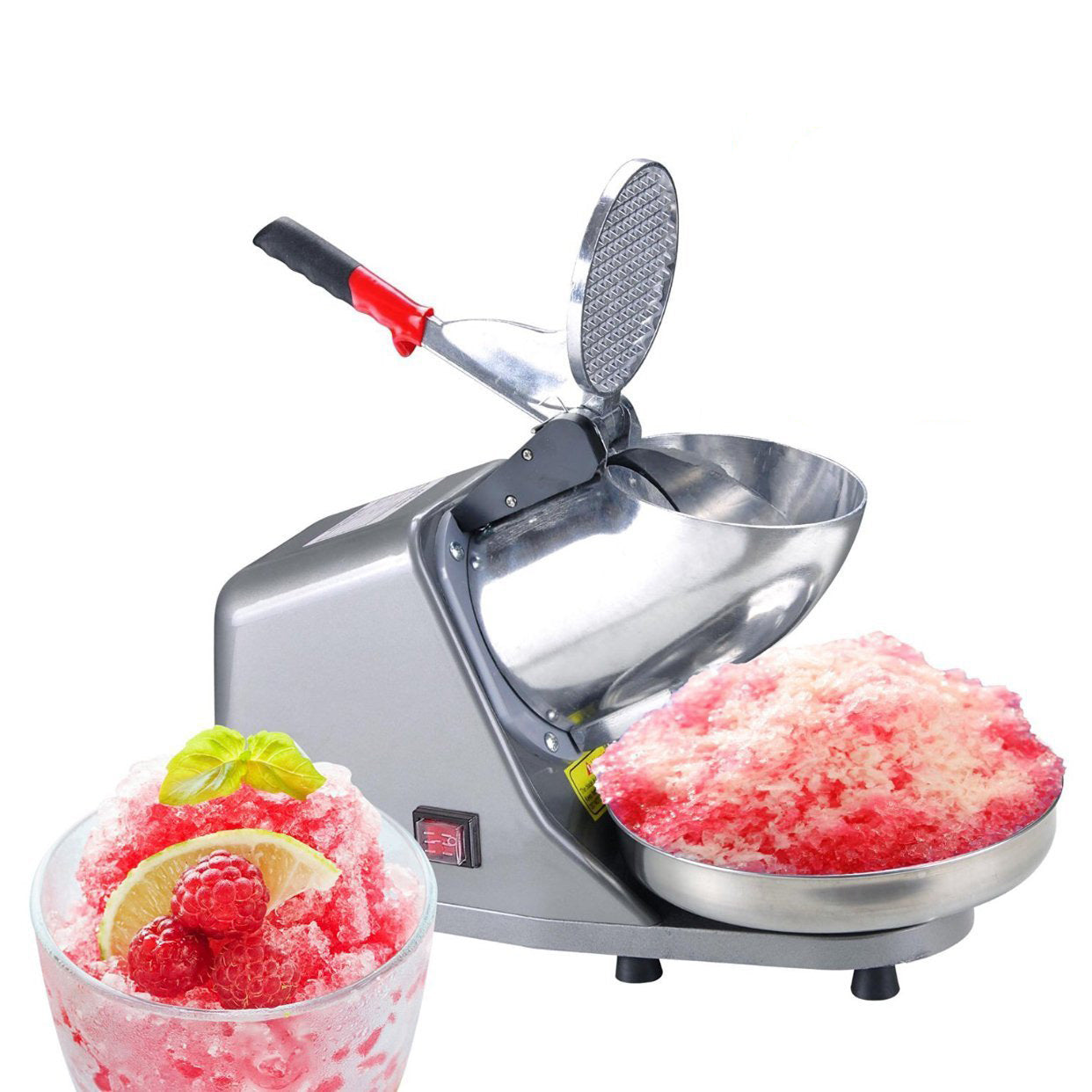 300W Electric Ice Crusher Shaver StainlessSteel Blade Cone Maker Kitchen machine V324-CS-HK-A108