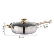 12Piece Cookware Set Kitchen Stainless Steel Stock Pot Pan Sets Saucepan Casserole kettle V324-CS-HO-12PT