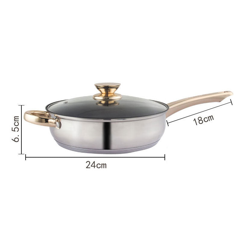 12Piece Cookware Set Kitchen Stainless Steel Stock Pot Pan Sets Saucepan Casserole kettle V324-CS-HO-12PT