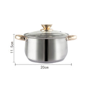 12Piece Cookware Set Kitchen Stainless Steel Stock Pot Pan Sets Saucepan Casserole kettle V324-CS-HO-12PT