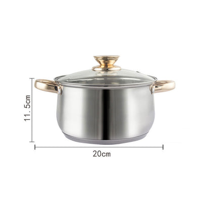 12Piece Cookware Set Kitchen Stainless Steel Stock Pot Pan Sets Saucepan Casserole kettle V324-CS-HO-12PT