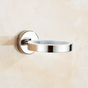 Toilet Brush Holder Wall Mount Rustproof Frosted Glass for Bathroom V324-CS-HO-A012