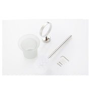 Toilet Brush Holder Wall Mount Rustproof Frosted Glass for Bathroom V324-CS-HO-A012