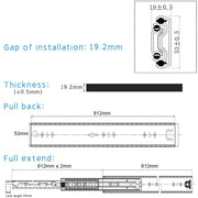 32in Pair 150KG Heavy Duty Drawer Slides Rails Runners Locking Ball Bearing V324-CS-HODR32IN