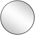 Slim Design 50CM Black Bathroom, Living Room, Hallway Mirror Round Mirror Wall Decor Metal Frame V324-CS-HOMIR50CM-BK