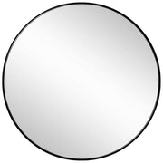 Slim Design 50CM Black Bathroom, Living Room, Hallway Mirror Round Mirror Wall Decor Metal Frame V324-CS-HOMIR50CM-BK