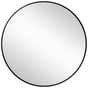 Slim Design 50CM Black Bathroom, Living Room, Hallway Mirror Round Mirror Wall Decor Metal Frame V324-CS-HOMIR50CM-BK