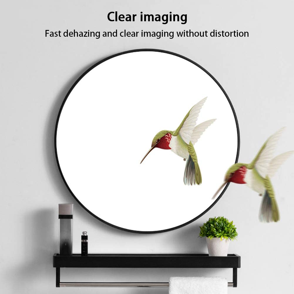 Slim Design 50CM Black Bathroom, Living Room, Hallway Mirror Round Mirror Wall Decor Metal Frame V324-CS-HOMIR50CM-BK