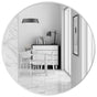 Slim Design 50CM White Bathroom, Living Room, Hallway Mirror Round Mirror Wall Decor Metal Frame V324-CS-HOMIR50CM-WH