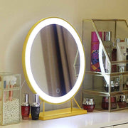 Touch Screen Table Desktop LED Light Vanity Mirror Makeup Mirror Round Mirror 40cm V324-CS-HOMIRGD403