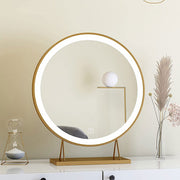 Touch Screen Table Desktop LED Light Vanity Mirror Makeup Mirror Round Mirror 40cm V324-CS-HOMIRGD403