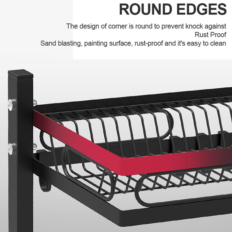 65cm 3 tier Over Single Sink Dish Drying Rack Drainer Kitchen Cutlery Holder Storage Organizer V324-CS-KITRACK65CM