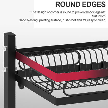 65cm 3 tier Over Single Sink Dish Drying Rack Drainer Kitchen Cutlery Holder Storage Organizer V324-CS-KITRACK65CM