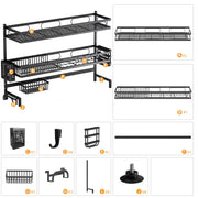 65cm 3 tier Over Single Sink Dish Drying Rack Drainer Kitchen Cutlery Holder Storage Organizer V324-CS-KITRACK65CM