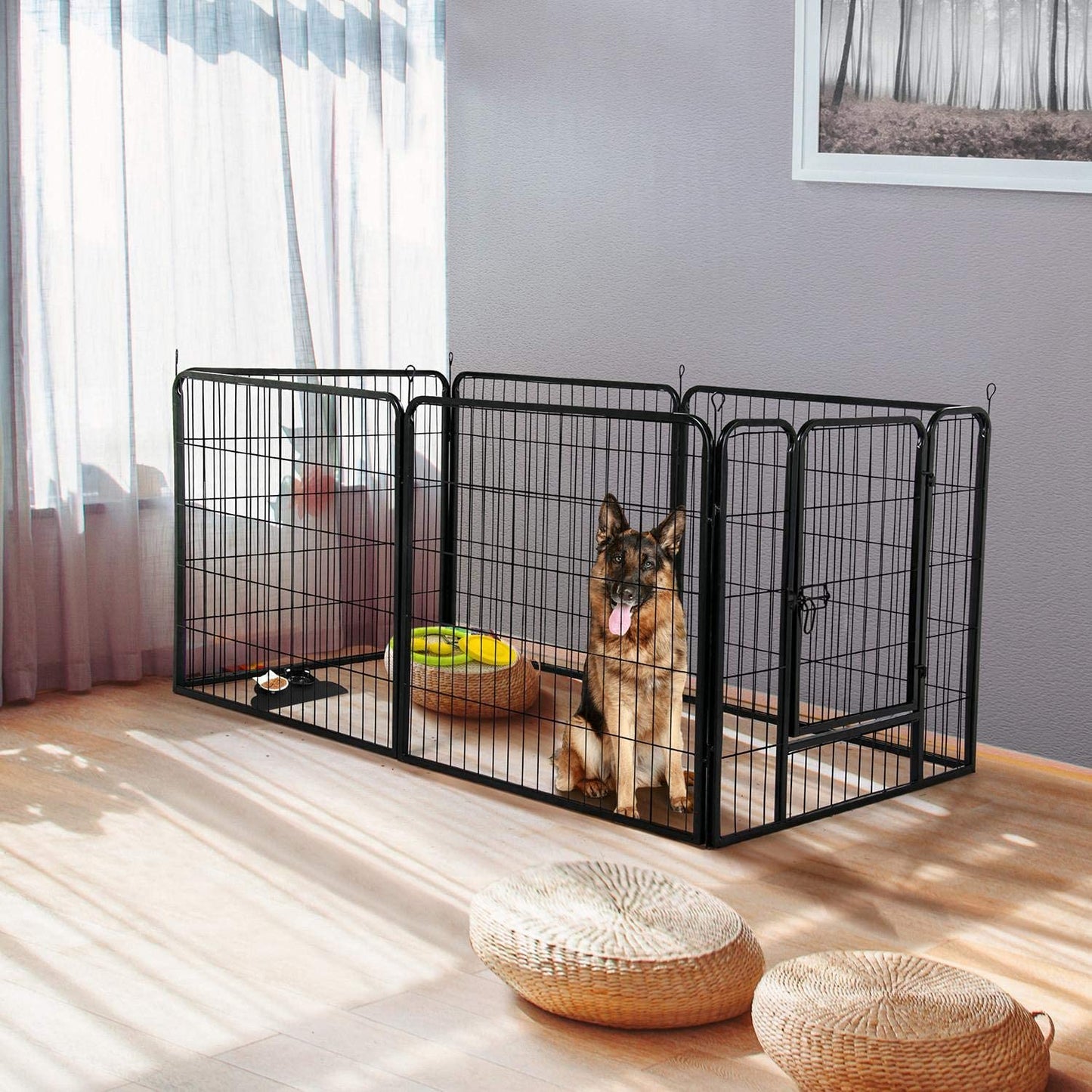 6 Panel Pet Dog Cat Bunny Puppy Play pen Playpen 60x80 cm Exercise Cage Dog Panel Fence V324-CS-PET-PLPEN-6080
