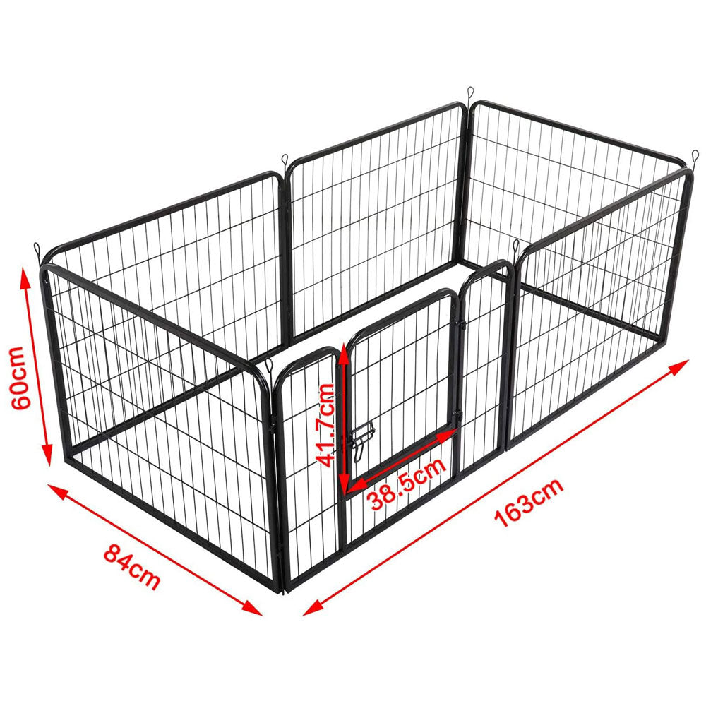 6 Panel Pet Dog Cat Bunny Puppy Play pen Playpen 60x80 cm Exercise Cage Dog Panel Fence V324-CS-PET-PLPEN-6080