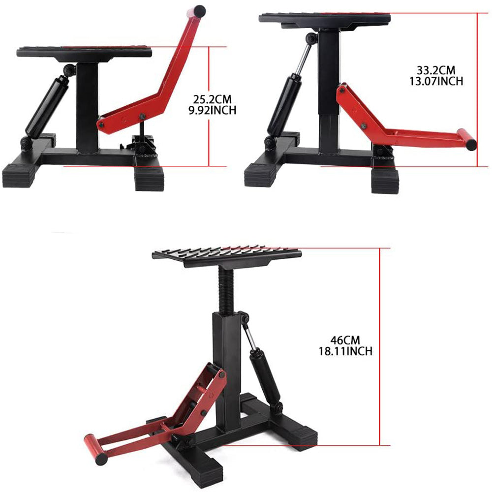 Motorcycle Jack Dirt Bike Stand Adjustable Lift Hoist Table Height Lifting Stand V324-CS-TD-059