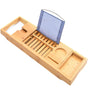 Bamboo Bathtub Bath tub Tray Table Caddy Tray Cellphone,Book,Tray Wineglass Holder V324-CS-TUBHOLD