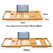 Bamboo Bathtub Bath tub Tray Table Caddy Tray Cellphone,Book,Tray Wineglass Holder V324-CS-TUBHOLD