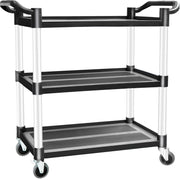 3 Tier Large Service Food Cart Restaurant Trolley Utility Cart Kitchen Catering Shelf Storage V324-CS-YL-328A-RT