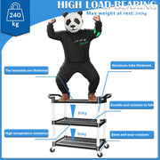 3 Tier Large Service Food Cart Restaurant Trolley Utility Cart Kitchen Catering Shelf Storage V324-CS-YL-328A-RT