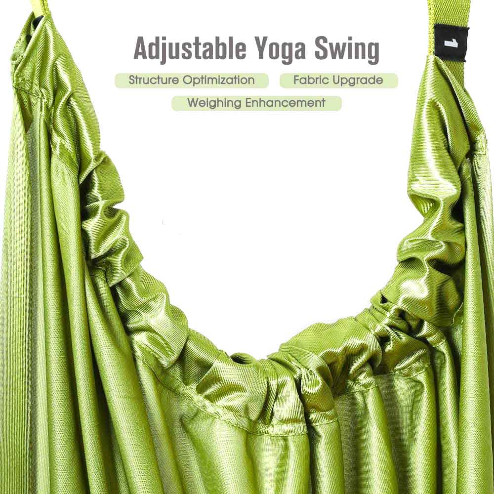 Green Fitness Yoga Strap Band Waist Trainer Leg Door Swing Adjustable Ballet Dancer V324-CS-YOSGREEN