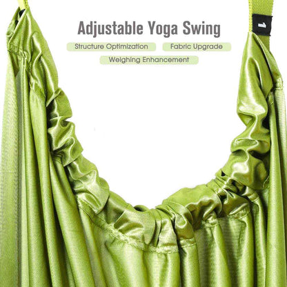 Green Fitness Yoga Strap Band Waist Trainer Leg Door Swing Adjustable Ballet Dancer V324-CS-YOSGREEN