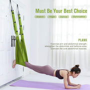 Green Fitness Yoga Strap Band Waist Trainer Leg Door Swing Adjustable Ballet Dancer V324-CS-YOSGREEN