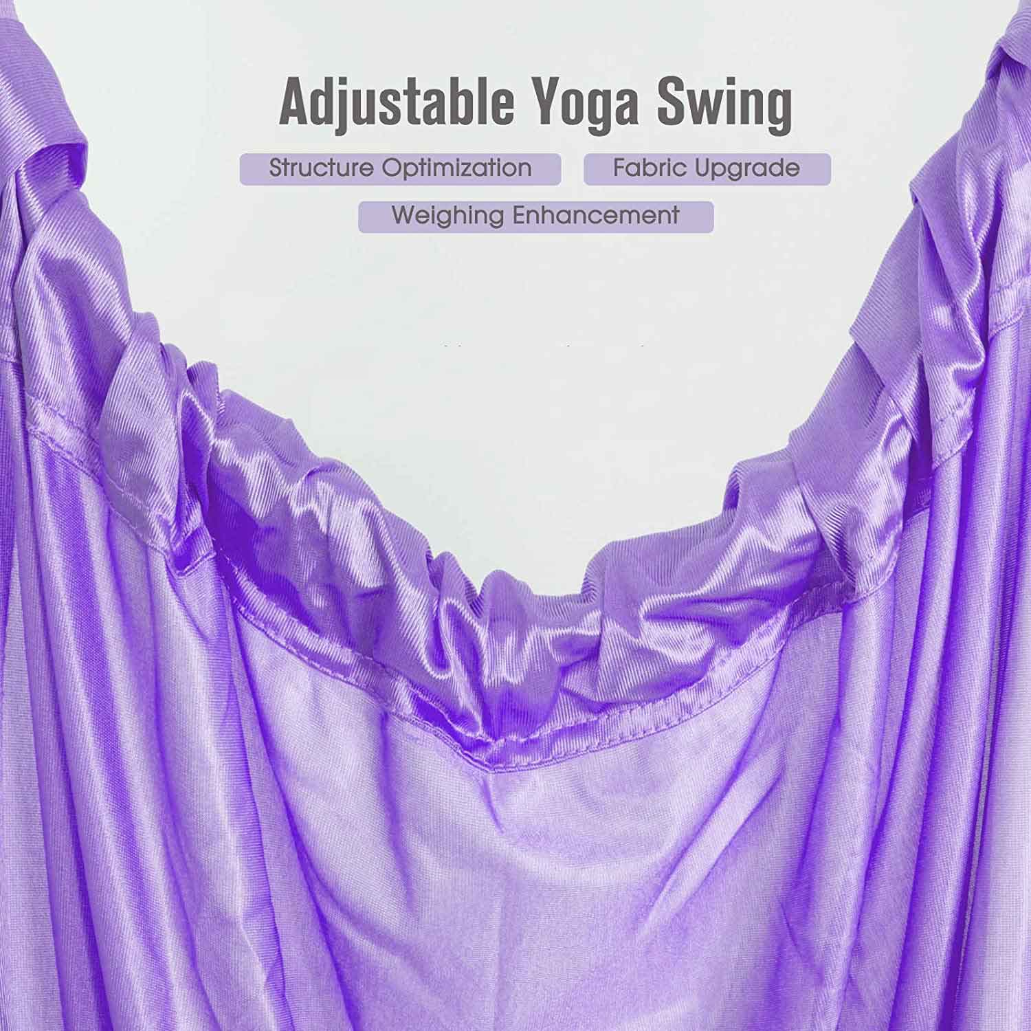 Purple Fitness Yoga Strap Band Waist Trainer Leg Door Swing Adjustable Ballet Dancer V324-CS-YOSPURPLE
