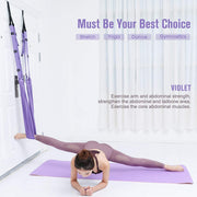Purple Fitness Yoga Strap Band Waist Trainer Leg Door Swing Adjustable Ballet Dancer V324-CS-YOSPURPLE