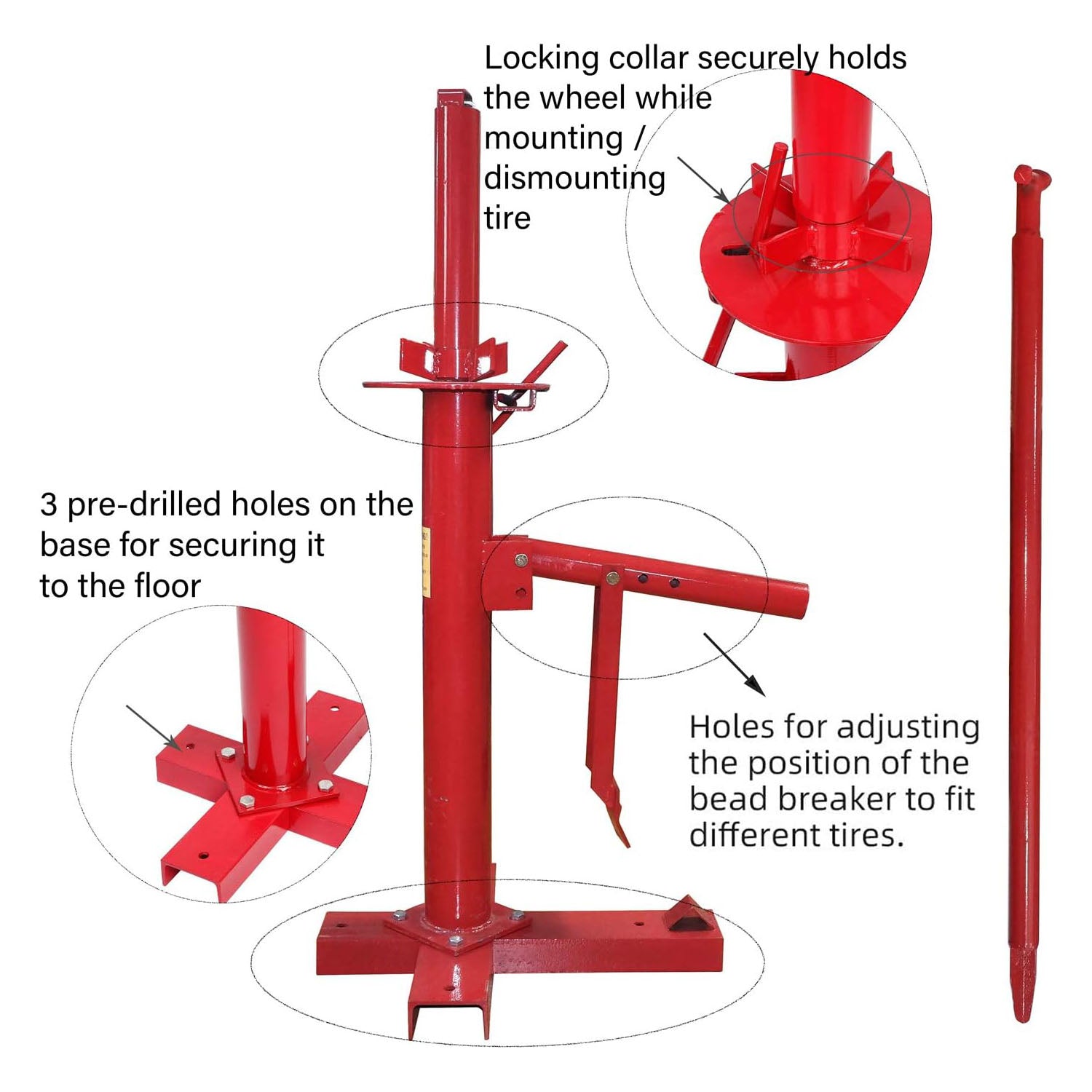 Manual Portable Hand Tyre Changer Bead Breaker Tool Mounting Home Shop Auto V324-CS-ZG47