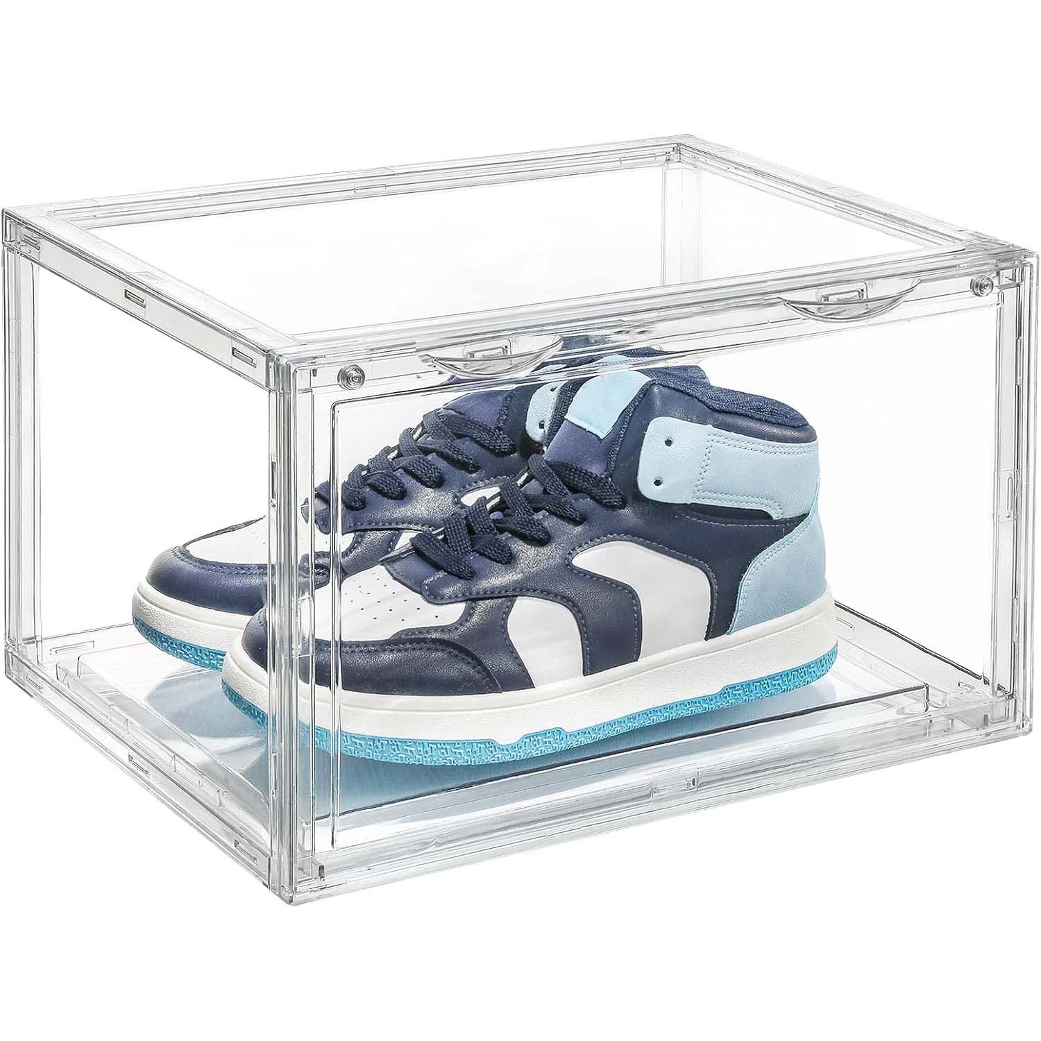 1 Pack Large Acrylic Shoe Box Storage Side Door Open Stackable Boxes Transparent Clear Display Case V324-CS2-1XARCSHOEBOX