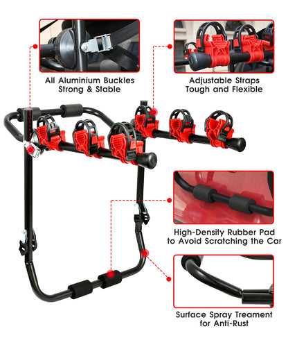 3 Bike Universal Cycle Bicycle Car Rear Carrier Rack Hanger Mount for Car Sedan Hatchback Minivan SUV V324-CS2-CBIKEHANGER