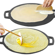 28cm Seasoned Cast Iron Induction Crepes Pan Baking Pancake Tool Pizza Bakeware V324-CS2-FLATPAN-28CM