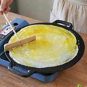 34cm Seasoned Cast Iron Induction Crepes Pan Baking Pancake Tool Pizza Bakeware V324-CS2-FLATPAN-34CM
