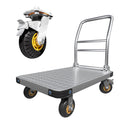 1000KG Capacity Heavy Duty Foldable Platform Truck Flatbed Push Cart Steel Dolly Trolley Cart Brake V324-CS2-PLATFTROLLEY9060
