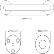 30cm Stainless Steel Handle for Shower Toilet Grab Bar Handle Bathroom Stairway Handrail Elderly Senior Assist V324-DB-RH30