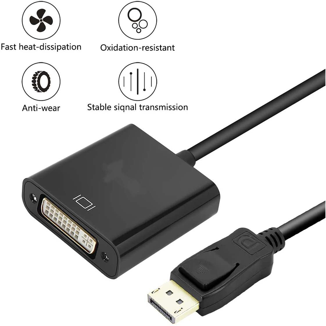DP Display Port DisplayPort Male To DVI Female 24+5 Pin Converter Adapter Cable V324-DPDVI