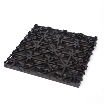10PCS Interlocking Patio Deck Tiles 30cm x 30cm Outdoor Wood Flooring for Patio Garden Balcony Poolside Walnut V324-DTWPC-30-WAL-10P