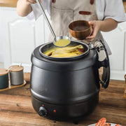 10L Restaurant Electric Buffet Food Warmer Commercial Food Warmers Soup Warmer Black V324-ELCPOT-10LBK