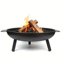 Outdoor Fire Pit 68cm Steel Fire Bowl Wood Burning Portable Heater Backyard Camping BBQ with Handles V324-FPIT580