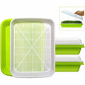 2-Pack Seed Sprouter Trays with Lids BPA-Free, Soil-Free Wheatgrass Growing Kit for Beans, Sprouts, V324-GD-2XSPRTRAY