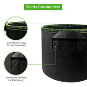 5-Pack 5 Gallons Plant Grow Bag Flower Container Pots with Handles Garden Planter V324-GD-5XGROWBG7G