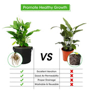 5-Pack 5 Gallons Plant Grow Bag Flower Container Pots with Handles Garden Planter V324-GD-5XGROWBG7G