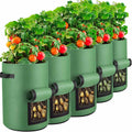 5-Pack 5 Gallons Plant Grow Bag Potato Container Pots with Handles Garden Planter V324-GD-5XPOGROWBG7G