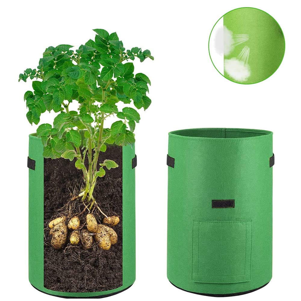5-Pack 5 Gallons Plant Grow Bag Potato Container Pots with Handles Garden Planter V324-GD-5XPOGROWBG7G