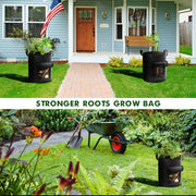 5-Pack 7 Gallons Plant Grow Bag Potato Container Pots with Handles Garden Planter Black V324-GD-5XPOGROWBG7GBK