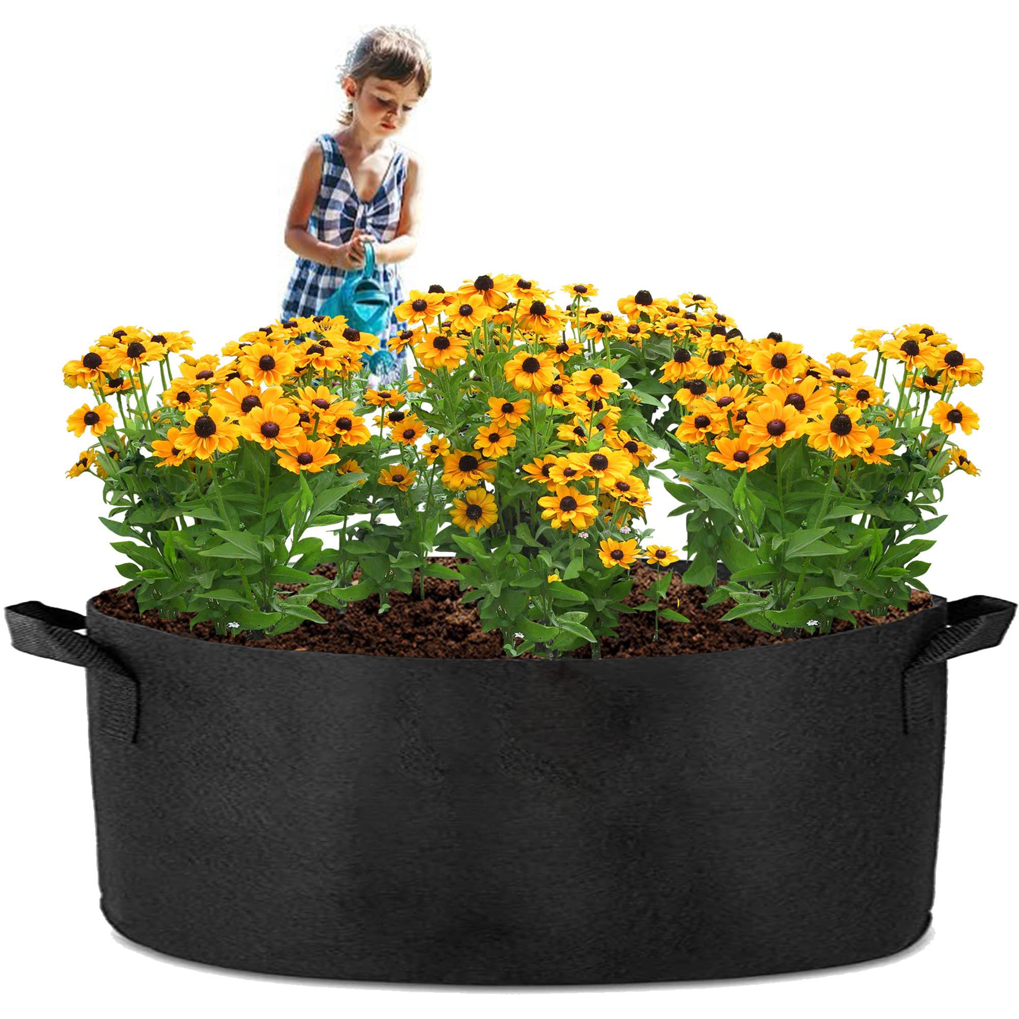 1 Pack 100 Gallon 100cm 50cm Grow Bag Heavy Duty Thickened Plant Pots with Handles for Farming Gardening Tree V324-GD-GROWBG10050CM