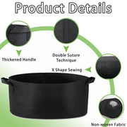 1 Pack 100 Gallon 100cm 50cm Grow Bag Heavy Duty Thickened Plant Pots with Handles for Farming Gardening Tree V324-GD-GROWBG10050CM